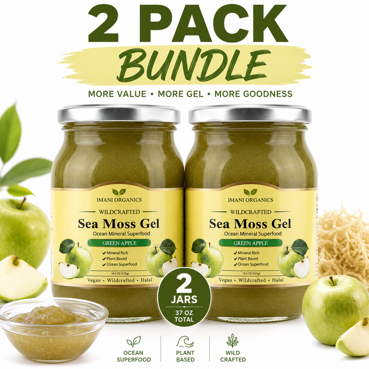 Green Apple Sea Moss Gel · 18.5 oz
