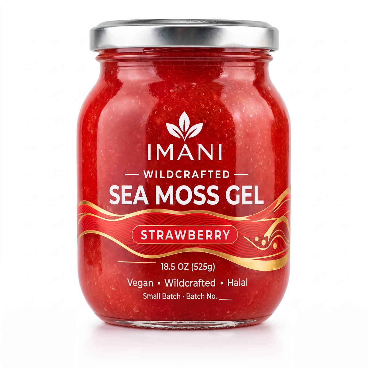 IMANI Strawberry Sea Moss Gel 18.5 oz new label