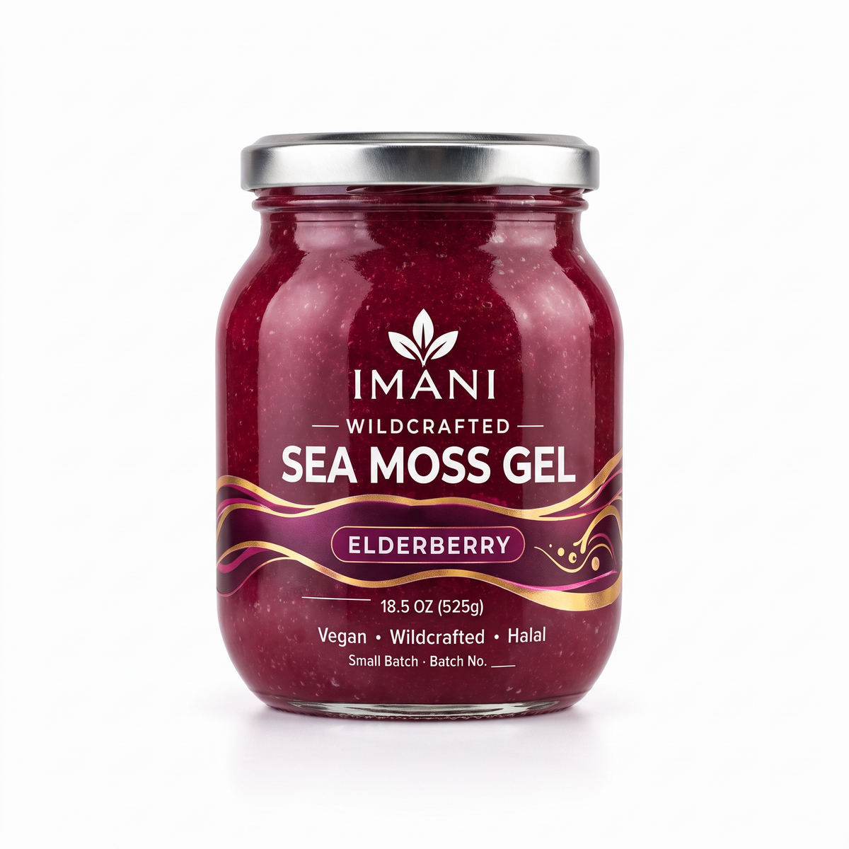 IMANI Elderberry Sea Moss Gel 18.5 oz new label