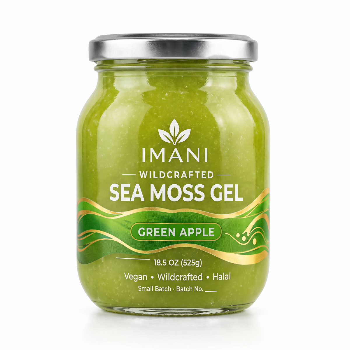 IMANI Green Apple Sea Moss Gel 18.5 oz new label