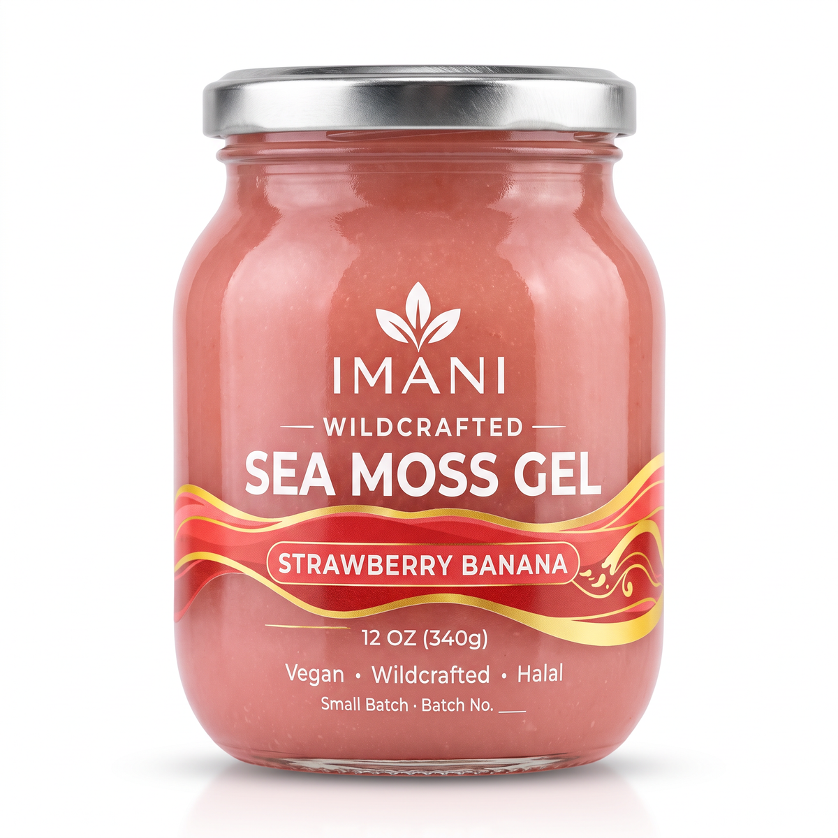 IMANI Strawberry Banana Sea Moss Gel 12 oz